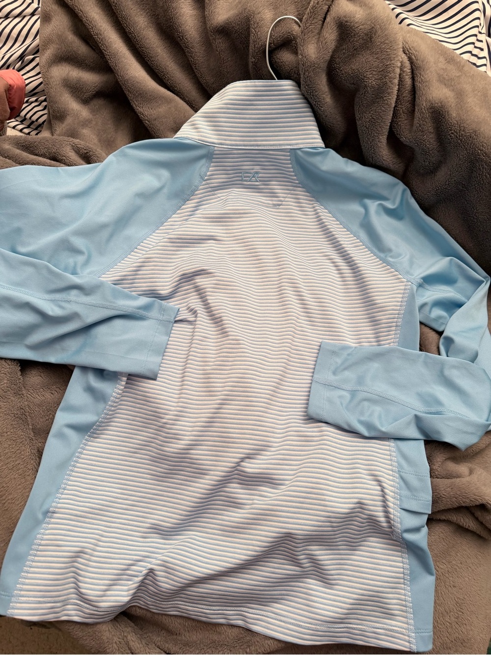Cutter and Buck long sleeve forge tonal strip half zip over knit. Size Large - Picture 2 of 5